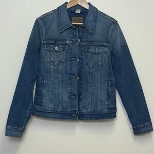 Levi Strauss Blue Jean Jacket Denim Trucker Coat WPL 423 Large